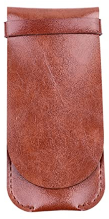 POPETPOP Handgefertigtes Stifteetui aus Leder im Vintage Stil Federmäppchen mit Einfachem Einsetzen und Festem Halt für Stifte für Zuhause und Büro