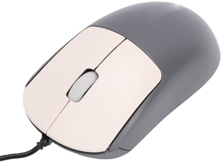 Jectse Souris Filaire USB, Souris Optique 1200 DPI pour Ordinateur Portable et de Bureau, Design Ergonomique, Plug and Play. (Grey)
