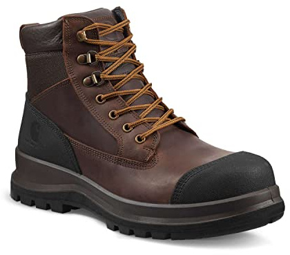 Carhartt Detroit 15 cm robust flex S3 säkerhetssko byggsko, Mörkbrunt, 40 EU