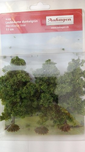 Auhagen 70938 Árboles de Hoja caduca, Verde Oscuro, 11 cm