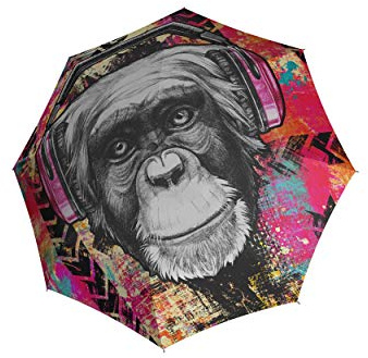 Doppler Langschirm Modern Art Long Automatic – Sehr leicht – Automatik – Stylisches Motiv – Monkey