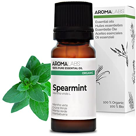 Menta Verde BIO (Mentha spicata) - 10 mL - Aceite Esencial Quimiotipado y Certificado AB - Digestión & Salud intestinal - Aroma Labs