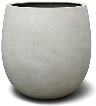 Eschbach® Pflanzkübel HIGH Balloon 40 Creme Weiß Rund * 42 x 42 x 42 cm * 10 Jahre Garantie