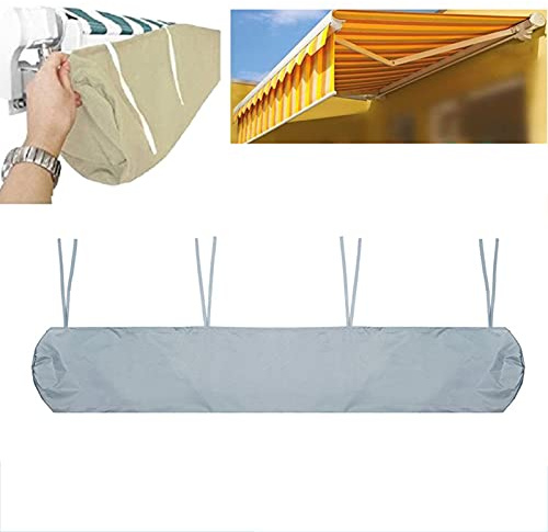 DFEO Markisen Schutzhülle, Markisenabdeckung Wasserdicht Einziehbare Terrassen Gelenkarm Markise Rain Canopy Storage Bag, Oxford, Sonnenschutz, Für Outdoor Garden Patio(Size:4.5M,Color:grau)