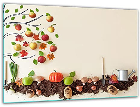 TMK ArtDeko – Schneidebrett Glas – Glasschneidebrett für die Küche 30x22 cm – Robust, Hygienisch & Rutschfest – Glas Schneidebrett – Zusätzliche Arbeitsfläche – Vielseitige Nutzung