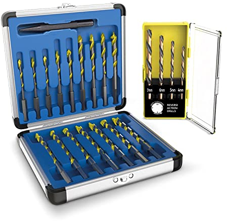 Hammersmith DrillBit Pro - 21tlg Sechskant Bohrer Set für Metall, Holz, Stein, Glas, Beton uvm. - Präzise & Langlebig - Zubehör Bohrmaschine