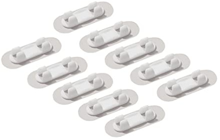 FOMIYES 10stücke Selbstklebende Kabelorganizer Teiliges Praktische Kabelclips Für Kabelmanagement Ordnung Für Zuhause Und Büro Für Ladegeräte Usb-kabel Kopfhörer Und Mehr