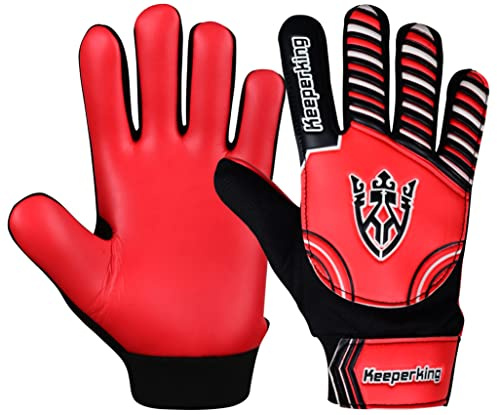 Keeperking Guanti da portiere per bambini, Claw 2.0, ragazzi e ragazze, guanti da calcio, guanti da calcio, guanti da calcio, guanti da tormann, misura 3-7