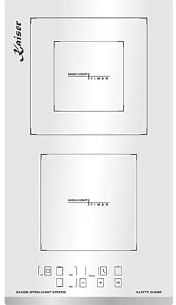 Kaiser KCT 3721 F W | Grand Chef 28.8cm Ceramic Hob | White Glass Domino Cooktop