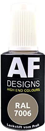 Alex Flittner Designs Pennarello RAL 7006 BEIGE GRIGIO lucido 20ml Penna di riparazione Acrilico Pennarello per ritocchi Vernice di riparazione Legno Metallo Mobili Bagno