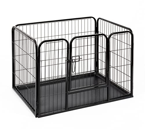 VOSS.PET Welpenauslauf XXL mit Bodenwanne, Welpengitter, Kleintier Freilaufgehege 108x73x70cm