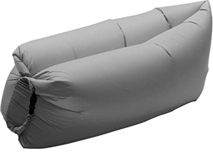 TURIM Aufblasbares Sofa Luft Sofa Air Lounger mit Portable Paket Air Bett tragbares Lazy Lounger für Camping, Beach, Park, Strand grau