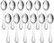Herogo Esslöffel, 20cm Edelstahl Suppenlöffel, 12 Stück Löffel Set Tafellöffel für Haus, Restaurant, Hotel, Tafellöffel mit gebogenem Griff, Spiegelfinish & Spülmaschinenfest, Metall Silber