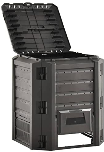 Composteur de jardin Noir 380 L