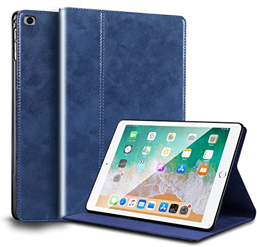 Gexmil Leder Hülle für iPad mini 7.9,5./4./3./2./1. Generation | Smart Leder Cover/Flip,Auto Schlaf/Aufwachen,Schutzhülle Einstellbarer Ständer,Stoßfest,Rutschfest,Blau