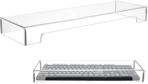Hemobllo Keyboard Dust Cover Protector Clear Acrylic Keyboard Cover for Desktop and Mechanical Keyboards Waterproof Dustproof Covers for Home Office Use 18.70 Inch