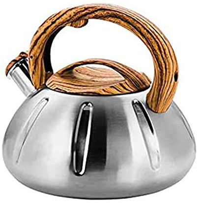 Bollitore for il tè Piano cottura Fischio Acciaio inossidabile addensato Bollitore for gas da campeggio for uso domestico 3L Fornello a induzione Top Bollitore for fischio a gas elettrico Teiera