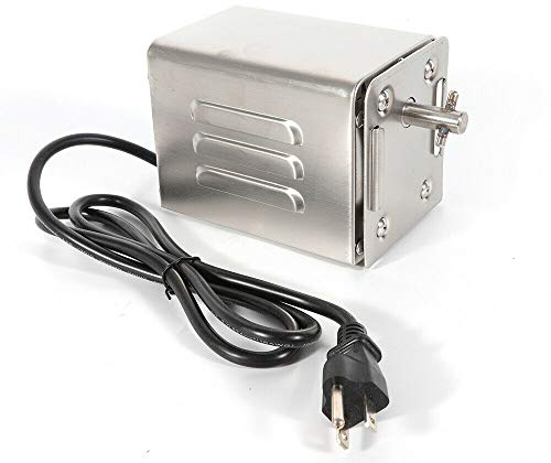 Motor de asador eléctrico 110V 15W Motor de asador de acero inoxidable BBQ Spit 90LB / 40KG Motor de asador de parrilla eléctrica for cerdo Cabra Pollo Asador Asador Parrilla al aire libre Motor de as