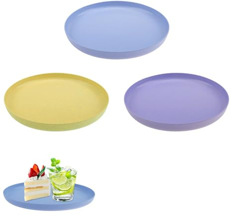 SenaiMy 3 Stück runde Serviertabletts, wiederverwendbares Gastro-Tablet für Küche, Restaurant und Bar (30 cm)
