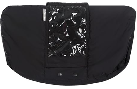 Kinderwagen Handmuff Wasserdicht Winddicht Baby Kinderwagen Handmuff mit berührbarer Tasche Dicke Warme Kinderwagen Handschuhe (Schwarz)