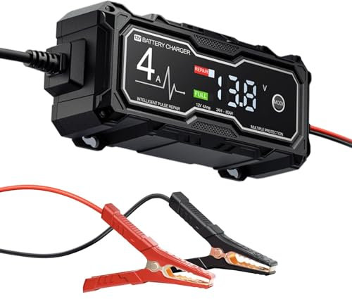 Automatischer Batterieladegerät-Warter, Autobatterieladegerät-Reparatur - Motorradzubehör mit LED-Anzeige - Automatisches Smart Erhaltungsladegerät mit Mehrfachschutz, Autobatterie-Erhaltungsladegerät