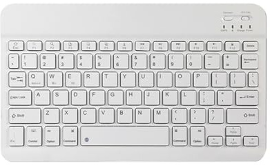 Tastiera wireless per PC - Tastiera ricaricabile ergonomica, tastiera a | mano libera silenziosa a basso profilo | Design compatto sottile per laptop, desktop, tablet
