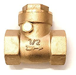 KXIWLUFV Ventil 1/2 3/4 1 2 3 4 Horizontales Rückschlagventil aus Messing, Rückschlagventil mit Innengewinde aus Kupfer(2.5 Inch)