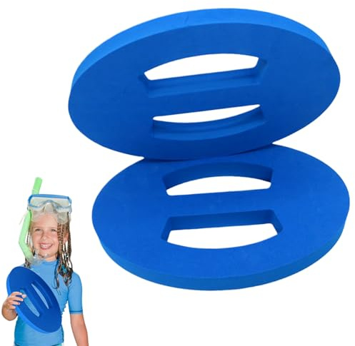 Water Weights for Pool Exercise, EVA Hand Held Swim Discs, Water Aerobics Set 7.09x7.09x1.18 inches, Lightweight Non-Slip Grip, 2-Pack Blue, For Aquatic Fitness, Swim Training