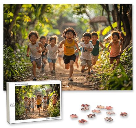 Personalisiertes Puzzle mit Eigenem Foto, Personalisiertes Puzzle 5000 Teile Erwachsene, Gestalte Selbst Holzpuzzle mit Bild, Fotopuzzle mit Benutzerdefiniertes Geschenkbox, für Geschenke, Deko, G-78