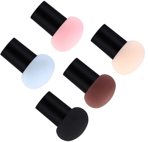 Ipetboom 5piezas Borla de Polvo Cojín de Aire para Maquillaje Aplicador Facial de Doble Uso Suitable For Dry And Wet Application Mixto Color para Aplicar Polvos de Color Aleatorio