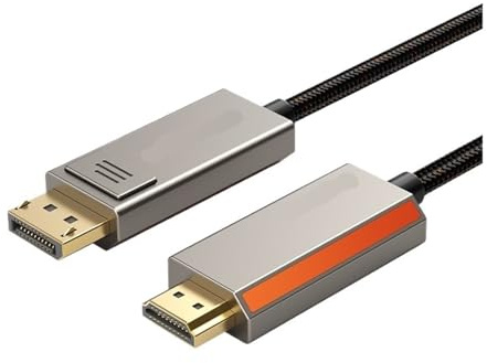 Cable DisplayPort A HDMI 8K 60HZ 4K Aleación De Zinc HDR 10 For Monitor TV Escritorio, Compatible Con LG, Snap DP1.4 2.1(1m)