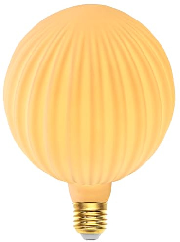 Edison Vintage Glödlampa E27, E27 LED Vintage Dimbar 4W Pumpningstextur Retro LED-lampa Dekorativ antik glödlampa Idealisk för nostalgi och retrobelysning i hemkafébaren - G125 - Vitt(NGW)