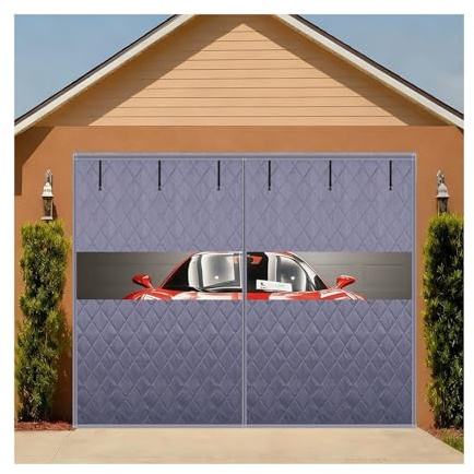 LXBAMKEA Garage Rideau De Porte, Thermique Isolante Magnétique Rideaux De Porte, pour Portes D'entrée/de Service, Chaud Coupe-Vent Isolant Phonique Occultant Porte Couvre-Porte(Gray)