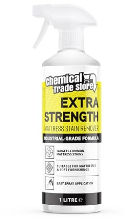 Chemical Trade Store - Mattress Stain Remover Spray 1L - Active Oxygen Cleaner for Mattresses, Bedding & Upholstery - Removes Sweat, Urine, Blood & General Stains