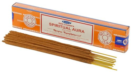 Satya Sai Baba Nag Champa Spiritual Aura Varillas de incienso Agarbatti Paquete de 15 gramos | Calidad de exportación