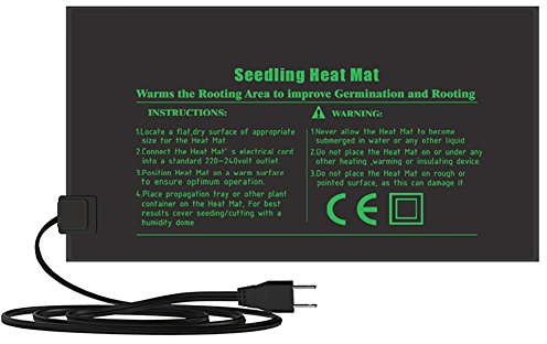 RIOGOO 18Watt Tappeto Piastra Riscaldante per Serra Germinazione,Giardino Idroponica,Rettile Terrario, 24 X 52 cm Certificato CE