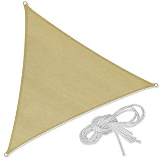 confine Vela Ombreggiante Triangolare Beige Copertura Parasole Telo Tenda (3,6X3,6X3,6 (14001))