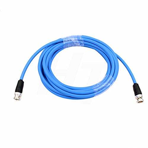 HangTon HT 12G 4K original SDI câble vidéo coaxial BNC à BNC canare LV - 61s 75 ohms pour caméra moniteur enregistreur Flex Shield 5m bleu