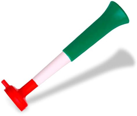 FUN FAN LINE - Confezione 3 Trombe Vuvuzela a Tre Corpi | Clacson Compatto e Smontabile per Calcio, Feste ed Eventi Sportivi | 98 DB Animazione per Bambini e Adulti Facile da Trasportare (Italia)