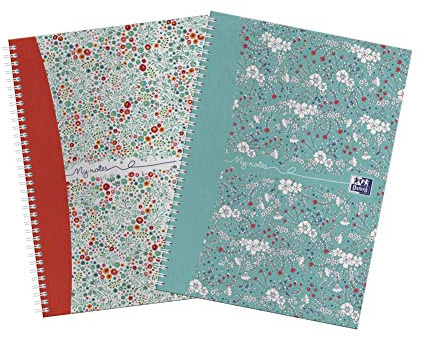 Oxford A4 Notebooks Twin Pack of Liberty, Pastel Colours, 140 Pages, Scribzee Enabled