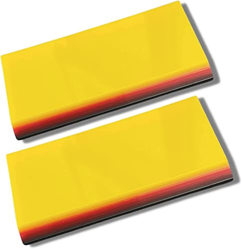 PPF&Tints Soft & Medium Rubber Squeegee for Protective Film Install - Car Wrap and Window Washing Cleaning Tool - Rubber Scraper for Car Window, Stickers, Decals, and Vinyl Applicator - Pack of 2