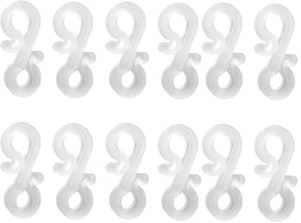OSALADI 120pcs Gutter Hooks Christmas Light Hooks S Shaped Plastic String Lights Mini Gutter Lights Clip for Christmas Halloween Decoration (White)