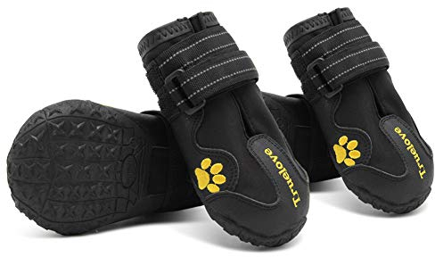 MOKCCI Truelove Hundeschuhe, wasserdicht, mit reflektierenden Riemen, für kleine, mittelgroße und große