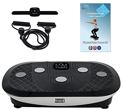 Fitnessplate Future 3D Vibrationsplatta för Vibrationsträning – 2 motorer med Svängningar, Mikrovibrationer, 3D-rörelse - Träningsmaskin för Ben Rumpa Mage Rygg Fitness Rehab Viktminskning Lymfsystem