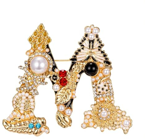 Charm Luxus 5 Stile Hochzeit Dame Schmuck Strass Buchstabe ADGS Perle Brosche Pins Für Frauen