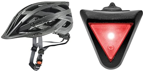 Uvex Unisex – Erwachsene, i-vo cc Fahrradhelm, Black-Smoke mat, 56-60 cm & Unisex - Erwachsene, Plug-in LED für i-vo/airwing/Finale junior Zubehör, one Size