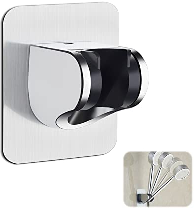 Duschhalterung Ohne Bohren, Wand Montierte Handbrause Halterung, Universelle Brausehalter, 45° Verstellbare Duschkopfhalterung, Duschkopfhalterung für die Wand, Badezimmer, Toilette