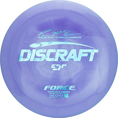 Discraft s ESP Force Paul McBeth 6X Signature Series 170-172 Gramm Distance Driver Golfscheibe Golf Disc, Farben können variieren