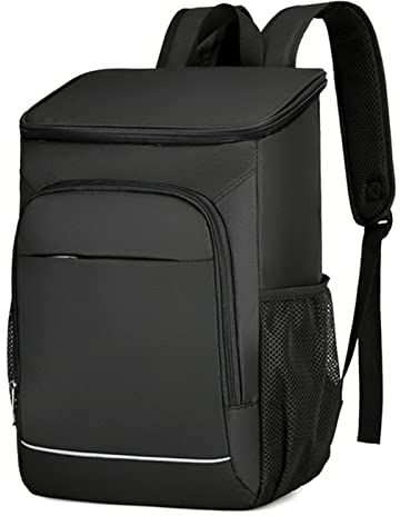 30L Kühlrucksack Picknicktasche Kühler Rucksack Auslaufsicher Isoliert Lunch Bag Kühlrucksack Auslaufsichere, Isolierte Lunchtasche für Outdoor-Camping, Wandern, Picknicks, Strand (Schwarz)
