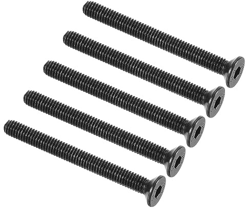 QUARKZMAN M3 x 30mm Hexagonal Zócalo Plano Cabeza Avellanado Tornillos x 50uds 10.9 Carbono Acero Hueca Cabeza Tornillos Pernos para Maquinaria y Muebles, [Negro]